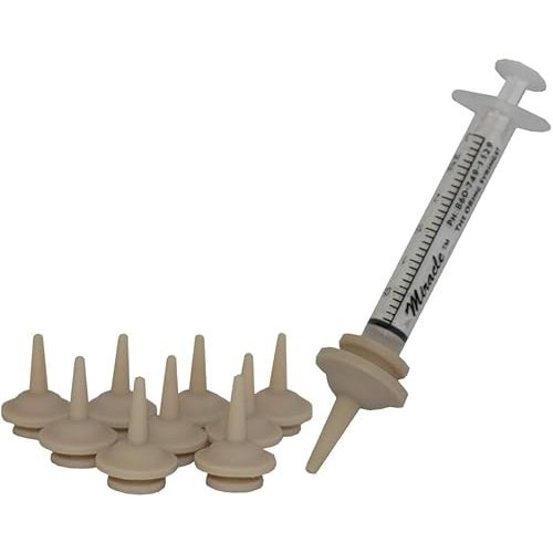 for Pets, Original Pkg/10 with Miracle Brand Oring Syringe - Small Mammal Suckling - Kittens/Small Breed Puppies/Squirrels