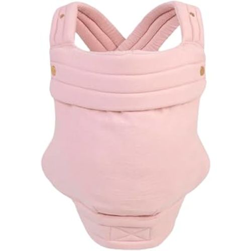 Mabē Monarch Ergonomic Baby Carrier – Premium Cotton Soft Structured Newborn to Toddler Carrier with Hip-Healthy Design, 3 Carry Positions (7-35lbs), Lightweight & Breathable, (Blush Dawn)