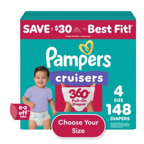 Pampers Cruisers 360 Diapers, Sizes 4-7 - Samsclub.com