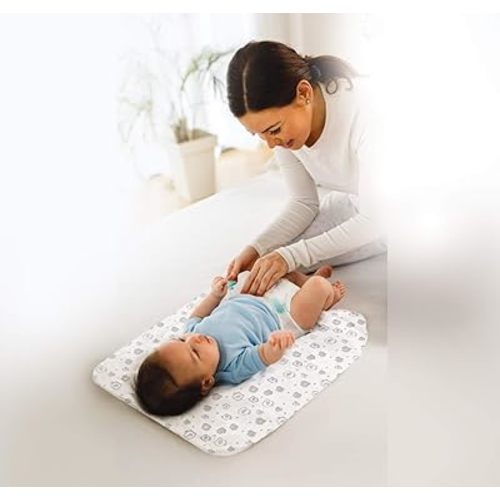 Dr. Talbot's Disposable Changing Pads, Absorbent Travel Diaper, Gray Elephant Print