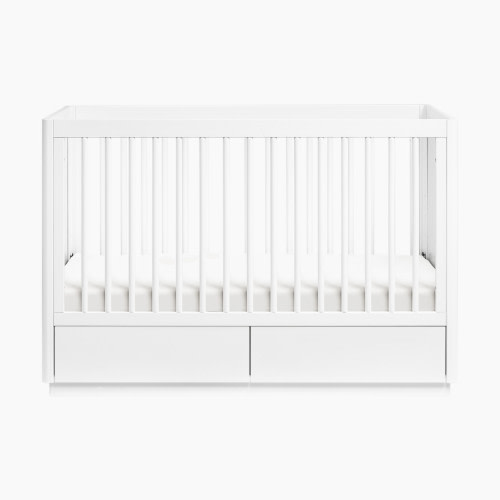 babyletto Bento 3-in-1 Storage Crib with Toddler Bed Conversion Kit - White