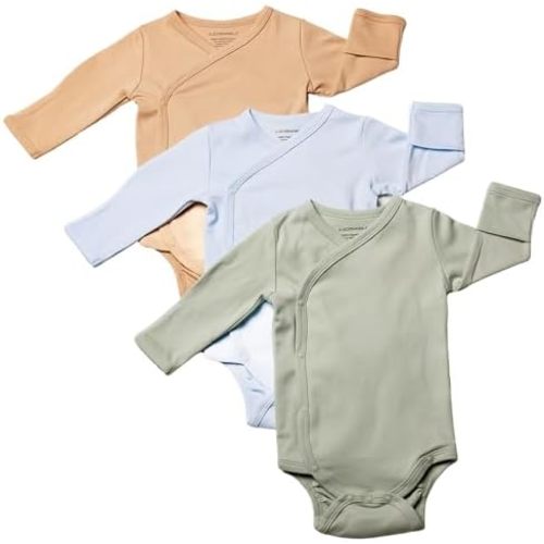Cotton Kimono Baby Bodysuit - Girl & Boy Baby Clothes, Nickel-Free Snaps Baby Clothes Unisex