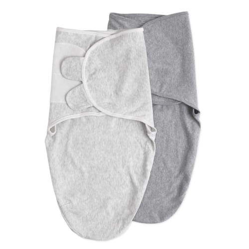 Egmao Baby Swaddle Sack 100% Cotton Cozy Sleeping Blankets for Newborn Boys Girls 0-3 Months Unisex 2-Pack Gray