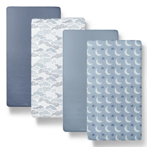The Peanutshell Soft Cloud 4-Pack Fitted Crib Sheets
