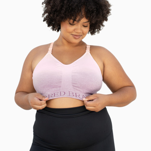 Kindred Bravely Sublime Hands-Free Pumping & Nursing Sports Bra - Ombre Purple, 1 X Busty