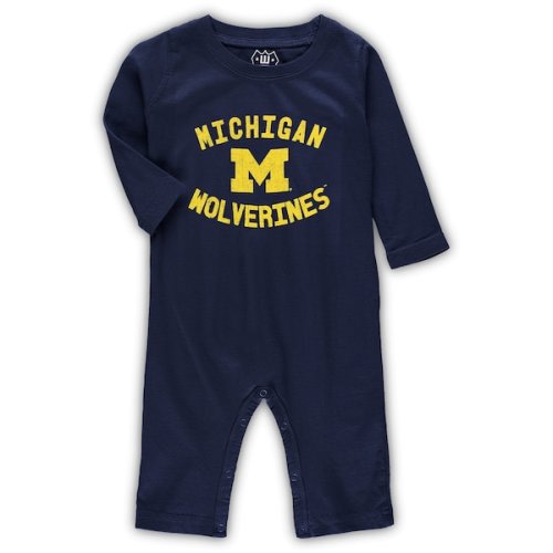 Michigan Wolverines Wes & Willy Infant Core Long Sleeve Jumper - Navy