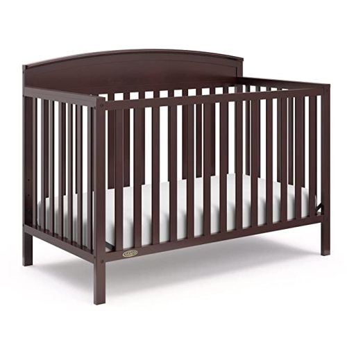 Graco Benton 5-in-1 Convertible Crib (Espresso) – GREENGUARD Gold Certified, Converts from Baby Crib to Toddler Bed, Daybed and Full-Size Bed, Fits Standard Full-Size Crib Mattress