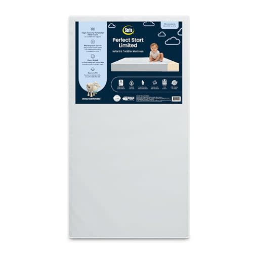 New Serta Perfect Start Dual Sided Crib & Toddler Mattress 52" x 28" (White)