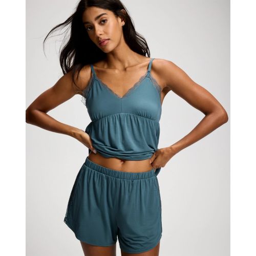 Fine Line Lace Pajama Shorts