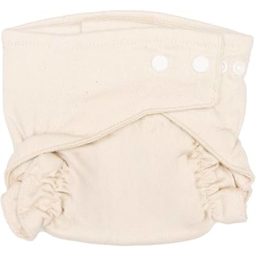 Osocozy Two Sized Fitted Cloth Diaper - Soft, Durable and Absorbent 100% Cotton Birdseye Weave Material. Easy to Use Snap Closures. Size 1 Fits 7-18 lbs - 1 Pack
