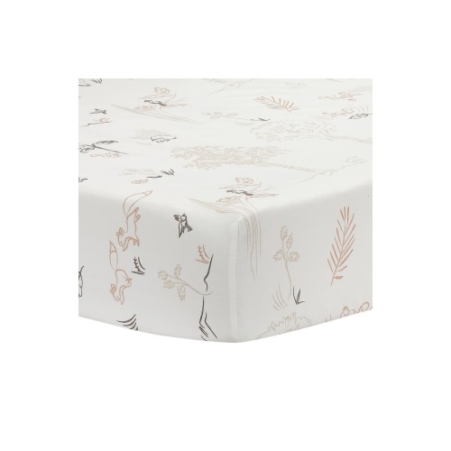 Treetop Fox Woodland Breathable Cotton Fitted Crib/Toddler Sheet