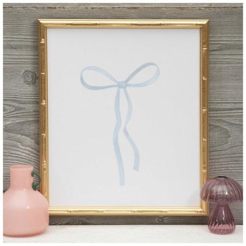 Blue Bow Wood Wall Decor