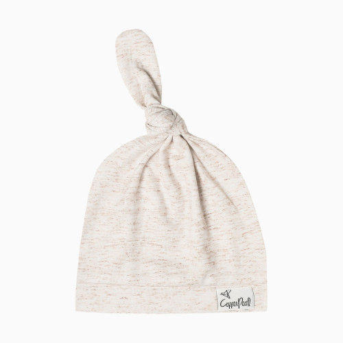 Printed Top Knot Hat - Oat
