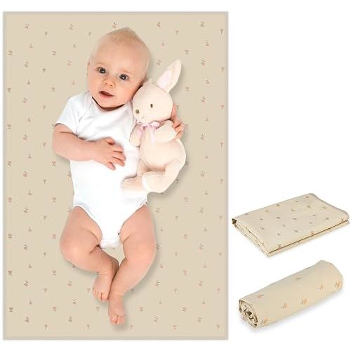Wipeable Portable Changing Pad, PU Leather Diaper Changing Mat for Travel