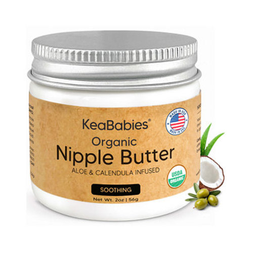 Organic Nipple Butter, Natural Nipple Cream Safe for Breastfeeding Moms, 2oz