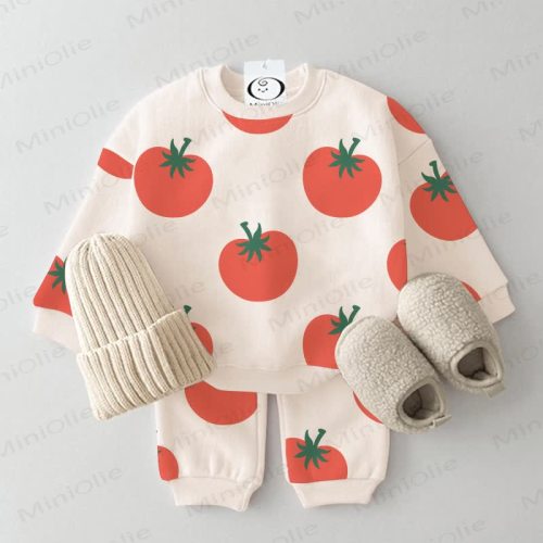 Baby Toddler Red Tomato Beige 2-piece Set