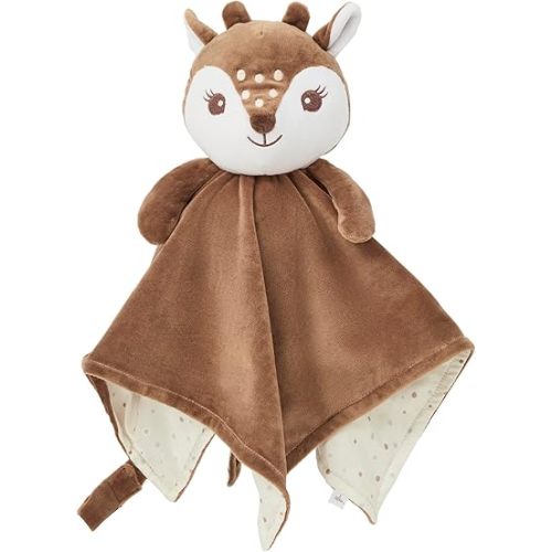 Loveys for Babies, Security Blanket for Babies, Baby Lovey for Girls and Boys, Lovies Exclusive Reversible Day and Night Design, Premium Quality, Deer Lovie.