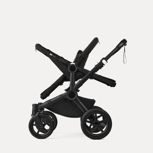 Bugaboo Donkey 5 Duo double stroller midnight black sun canopy, midnight black fabrics, graphite base | Bugaboo