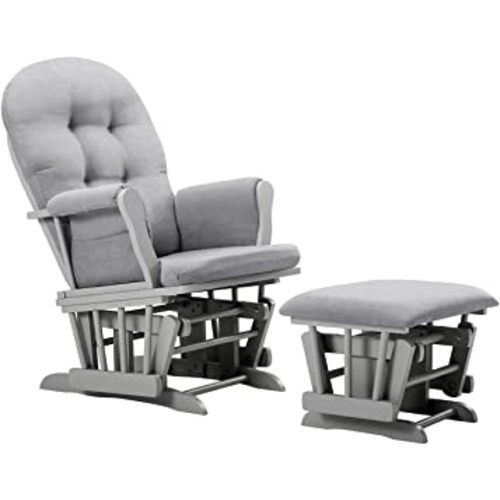 Angel Line Windsor Glider and Ottoman Cushion, Grey