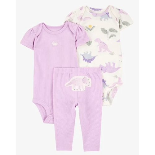 Baby Girl 3-Piece Dinosaur Little Character Set - Purple | Carter's