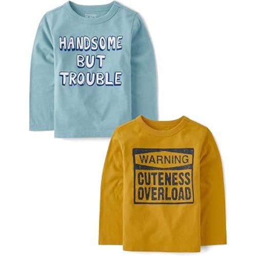 The Children's Place,Baby Boys,and Toddler Assorted Everyday Long Sleeve Graphic T-Shirts