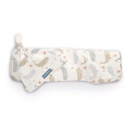 SwaddleMe by Ingenuity Baby First Moments Collection Muslin Blanket & Hat 2pk Long Sleeve Swaddle Wrap Gift Set - 0-3m