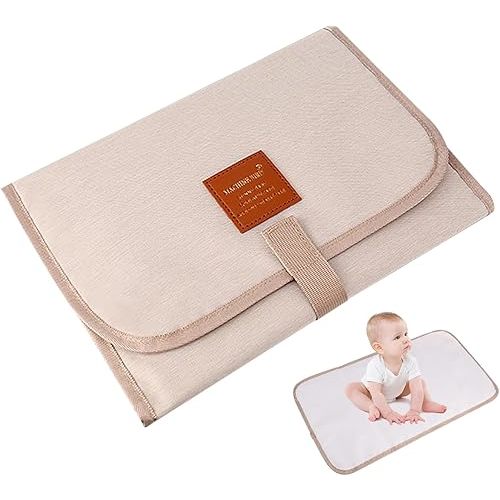 Portable Baby Changing Mat, Foldable Travel Nappy Changing Mat, Waterproof Lightweight, Wipeable, Skin-Friendly Fabric, Travel Baby Changer Pads for Home and Outdoor Use