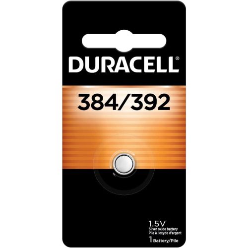 Duracell 384/392 Silver Oxide Button Battery, 1 Count Pack, 384/392 1.5 Volt Battery, Long-Lasting for Watches, Medical Devices, Calculators, and More