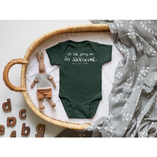 Lord of the Ring Inspired Baby Bodysuit: Adventure - Soft Cotton, Newborn