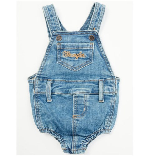 Wrangler Infant Boys' Denim Overall Onesie