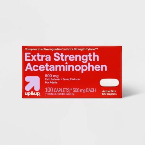 Acetaminophen Extra Strength Pain Reliever & Fever Reducer Caplets - 100ct - up&up™