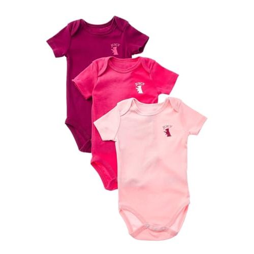 Juicy Couture unisex-baby 3 Pack Bodysuits