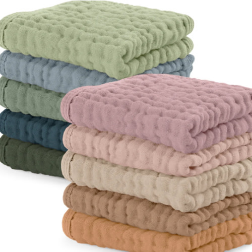 Muslin Washcloths in Multicolor – Comfy Cubs