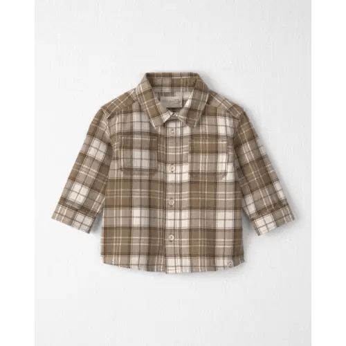 Baby Boy Organic Cotton Flannel Button-Down Shirt - Little Planet | Carter's