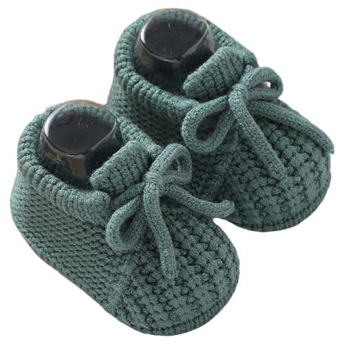 Krdevn Baby Girls First Walking Shoes Soft Sole Knit Booties with Bow for Toddler Winter Indoor Outdoor,Toddler Girl Shoes,Boys Shoes,Size:6-9 Months