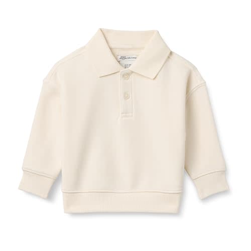 Amazon Essentials x Sofia Grainge Babies, Toddlers, and Boys' French Terry Polo Sweatshirt