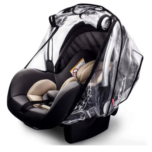 Car Seat Rain Cover,Food Grade EVA,Universal Car Seat Rain,Waterproof, Windproof Protection,Protect from Dust Snow,Rain Cover Features Quick-Access Zipper Door and Side Ventilation