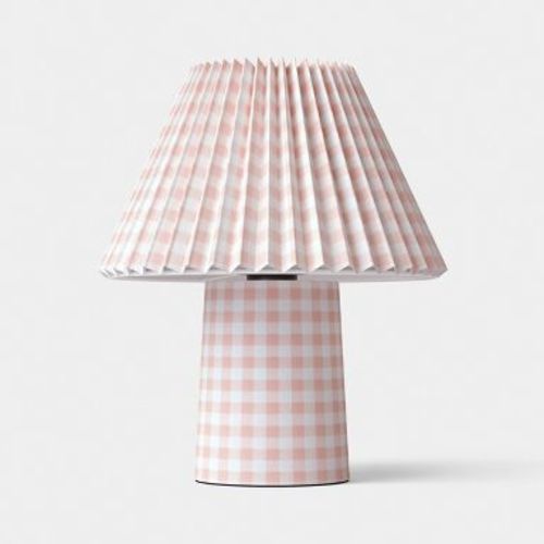 Trend Pleated Double Shade Plaid Pink - Room Essentials™