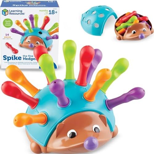 Learning Resources Spike The Fine Motor Hedgehog - Toddler Montessori Toys, Stacking Shape, Gifts For Boys And Girls, Sorting And Matching Skill Activities, Educational Games, Kindergarten