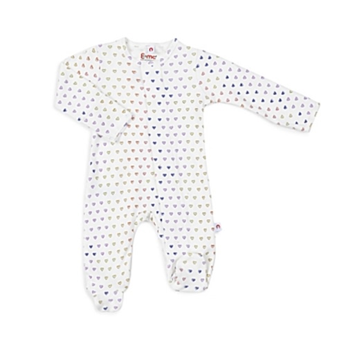 E=MC2 Preemie Pop Art Heart Magnetic Footie in WhiteE=MC2 Preemie Pop Art Heart Magnetic Footie in White