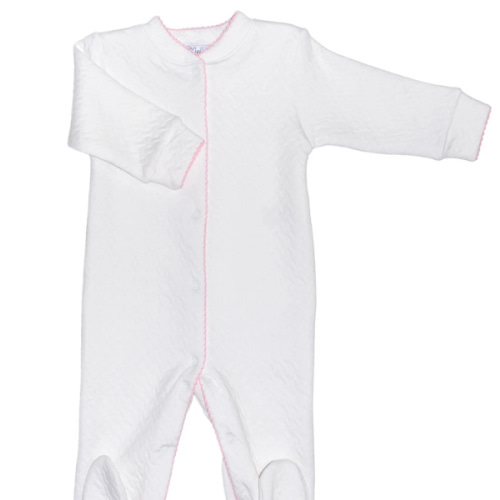 Basket Weave Baby Footie