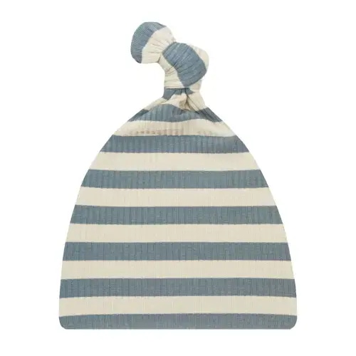 Lincoln Ribbed Top Knot Hat- newborn