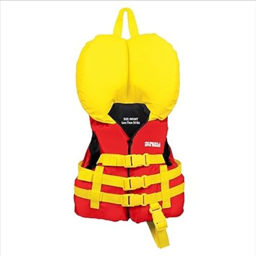 Airhead General Purpose Life Jacket for Adults & Kids - US Coast Guard Approved Life Vest for Men, Women, Youth, Child & Infant, Boating Safety PFD for Fishing & Swimming