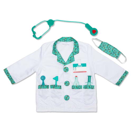 Melissa & Doug Doctor Role Play Costume Dress-Up Set (8 Pcs)