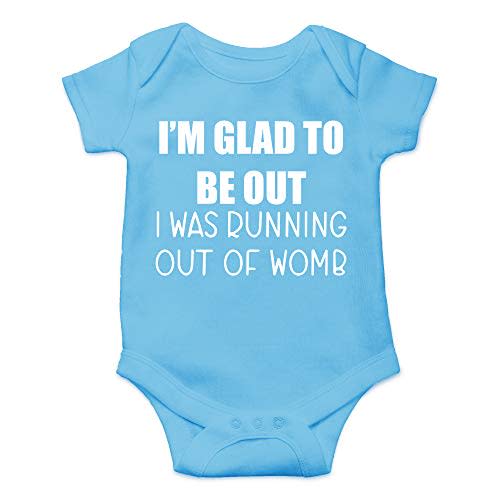 CBTwear I'm Glad to Be Out - Baby Clothes - Funny Newborn Bodysuit Outfits for Boys and Girls