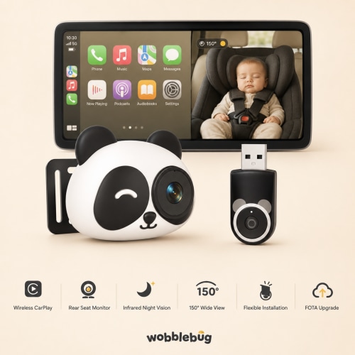 WobbleBug WobbleView - Baby Car Camera & Wireless CarPlay - WobbleView - Baby Car Camera & Wireless CarPlay