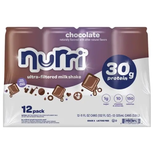 Nurri 30g Protein Shake, Chocolate, 11 fl oz, 12-pack | Costco