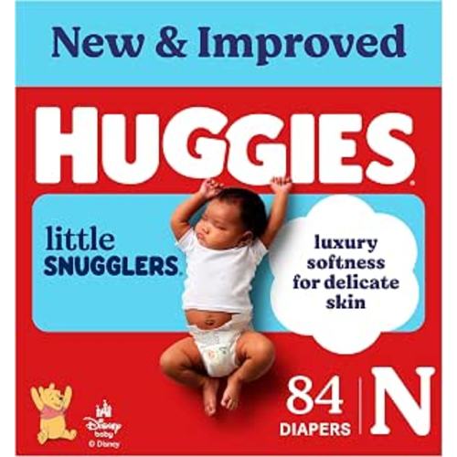 Huggies Little Snugglers Newborn Diapers, 84 Count