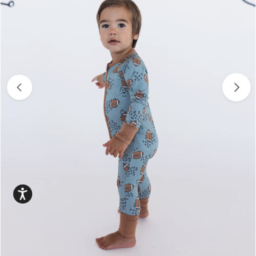 Green Football Zipper Romper – In My Jammers