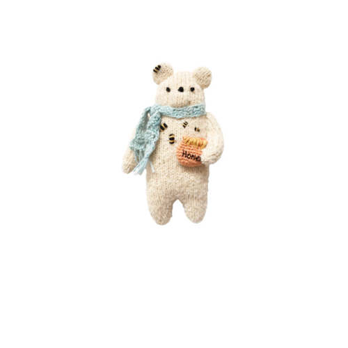 Hand Embroidered Honey Bear